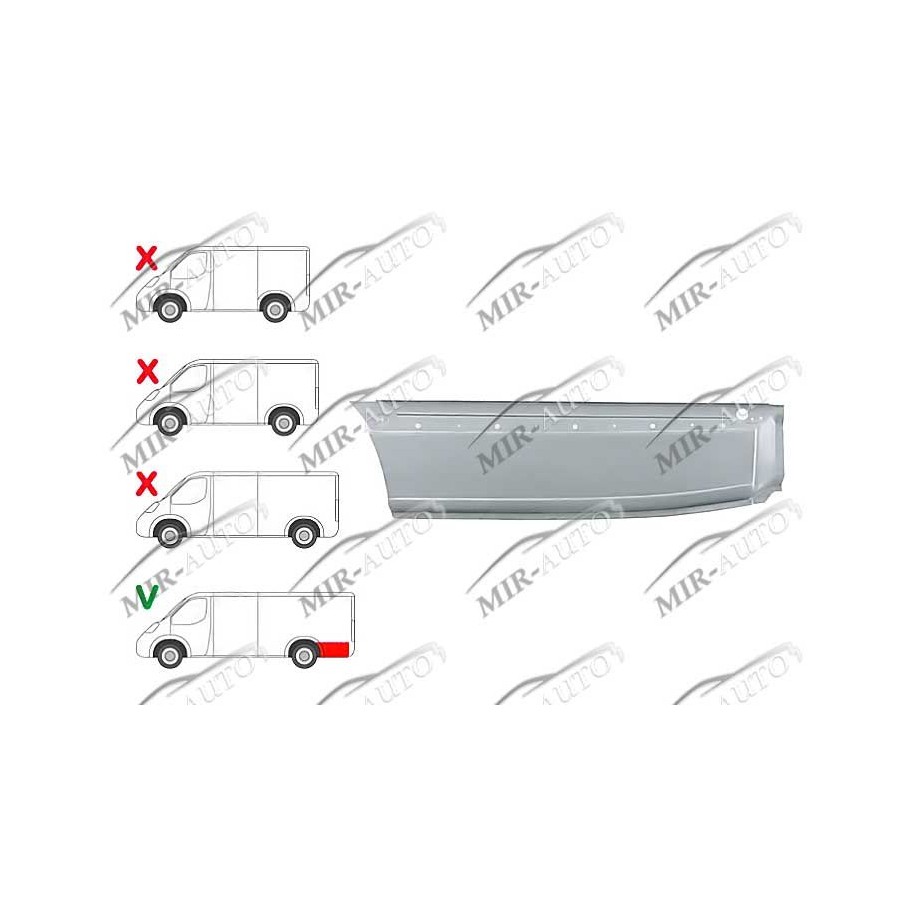 Ремкомплект крыла заднего