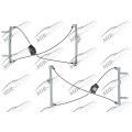 Power window regulator w/o motor