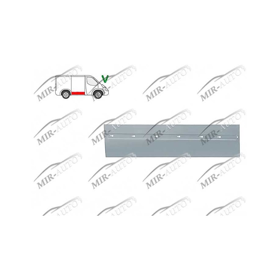 Door plate repair panel