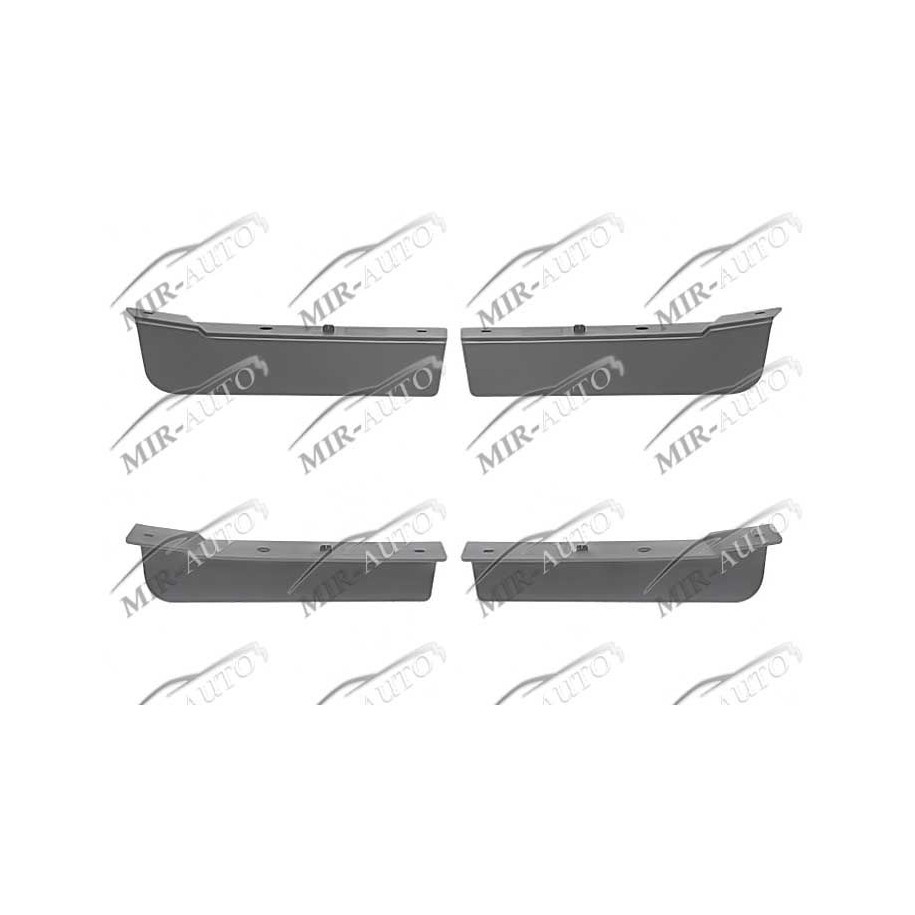 Bumper spoiler mounting, front