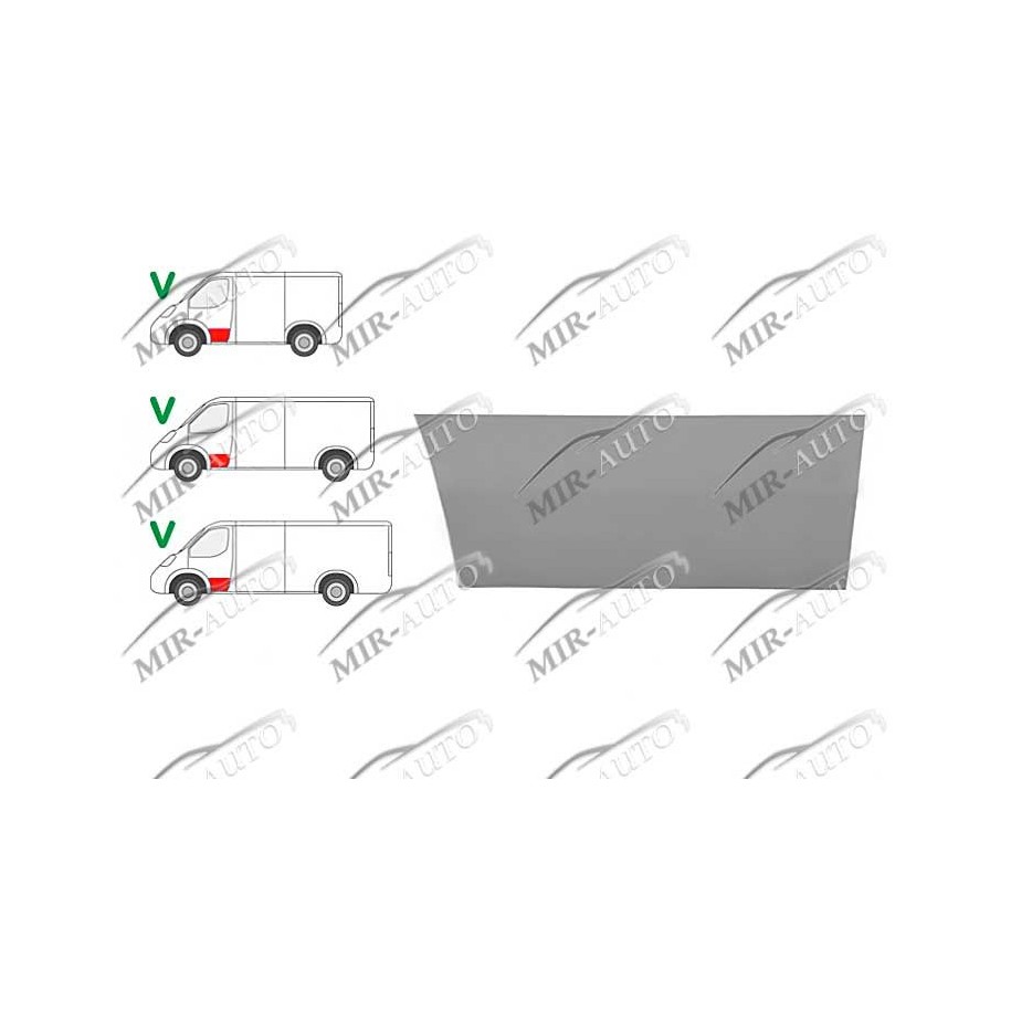 Door plate repair panel