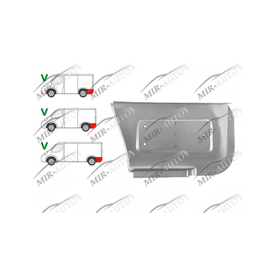 Ремкомплект крыла заднего