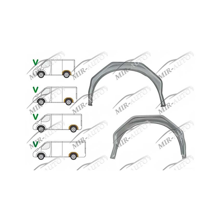 Wheel arch, inner, rear