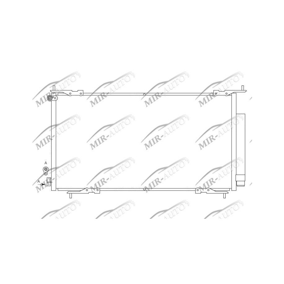 AC condenser with integrated receiver drier