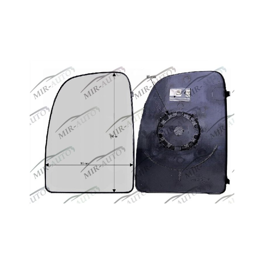 Door mirror glass base