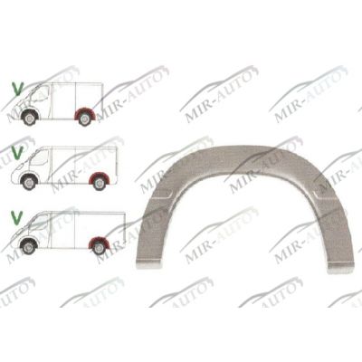 Wheel arch, rear