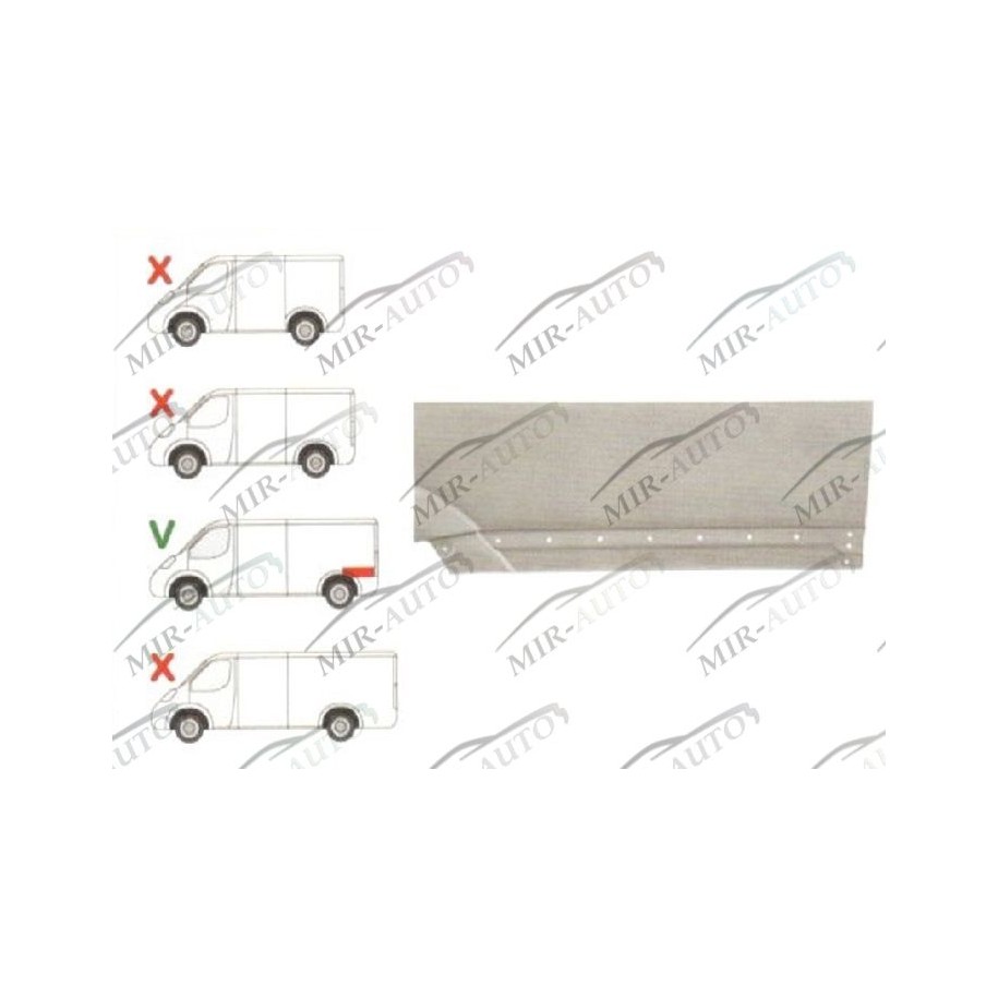 Ремкомплект крыла заднего