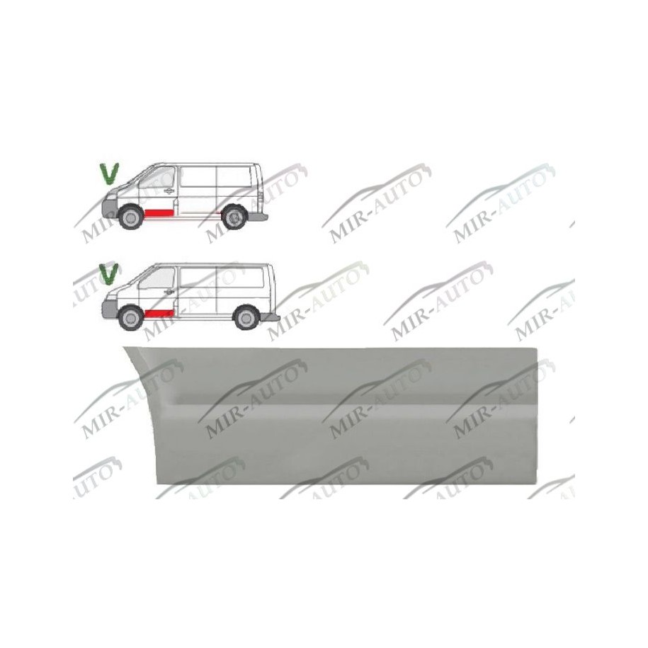 Door plate repair panel