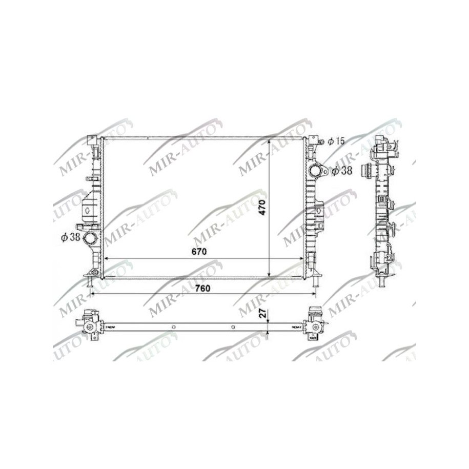 Variklio aušinimo radiatorius