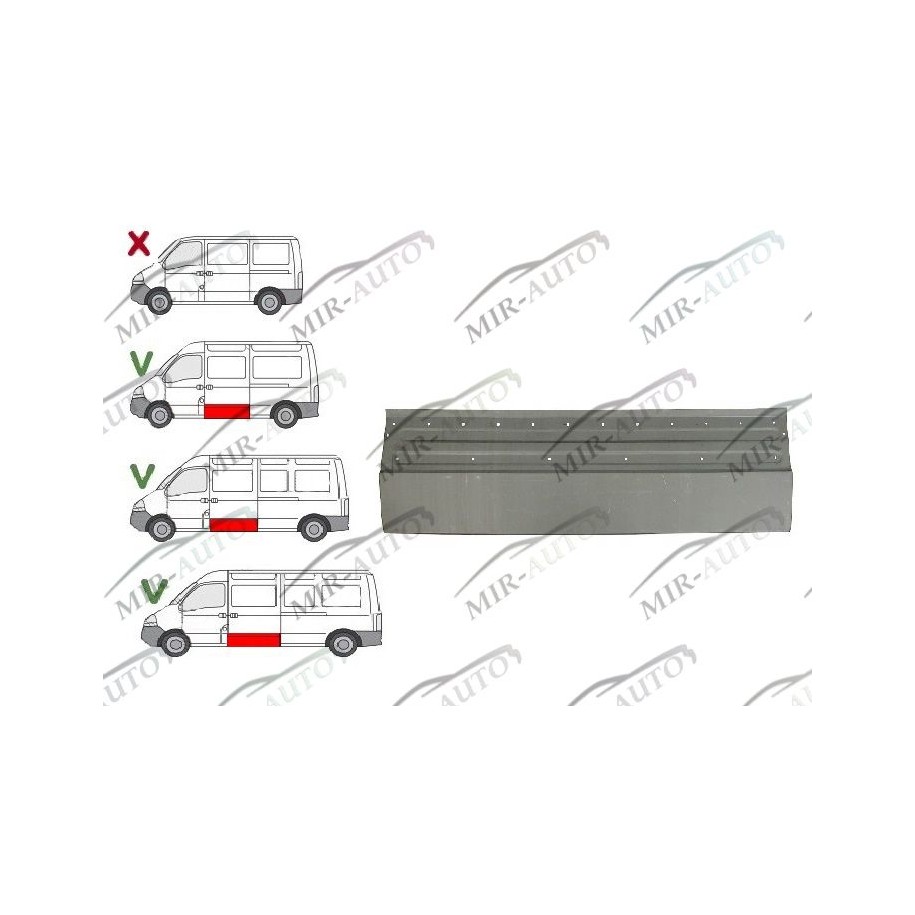 Door plate repair panel