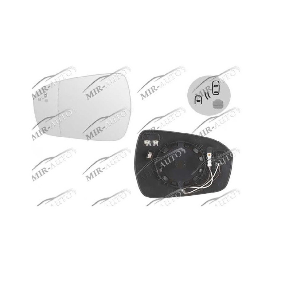 Door mirror glass base